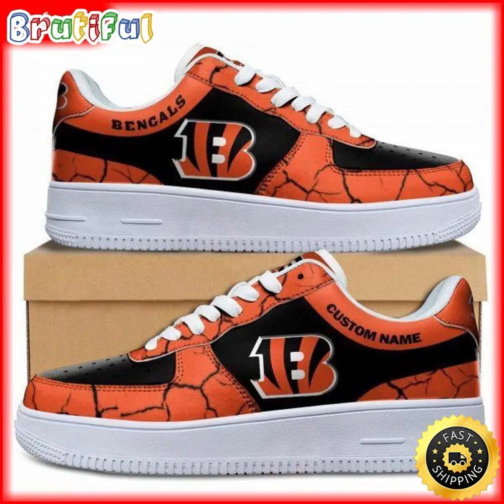Custom NFL Cincinnati Bengals Air Force 1 Shoes Sneaker Football Shoes For Fans Custom NFL Cincinnati Bengals Air Force 1 Shoes Sneaker Football Shoes For Fans - Image 1
