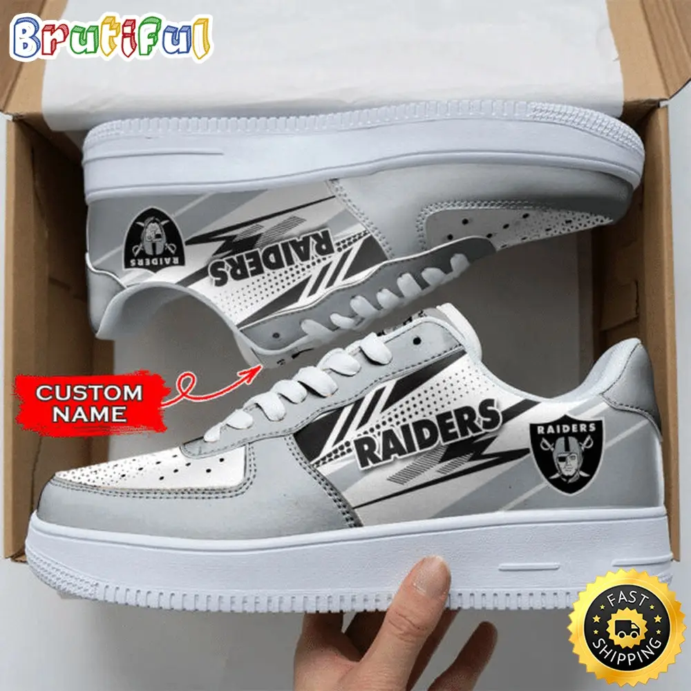 Custom NFL Las Vegas Raiders Air Force 1 Shoes Sports Sneaker For Fans Custom NFL Las Vegas Raiders Air Force 1 Shoes Sports Sneaker For Fans - Image 1