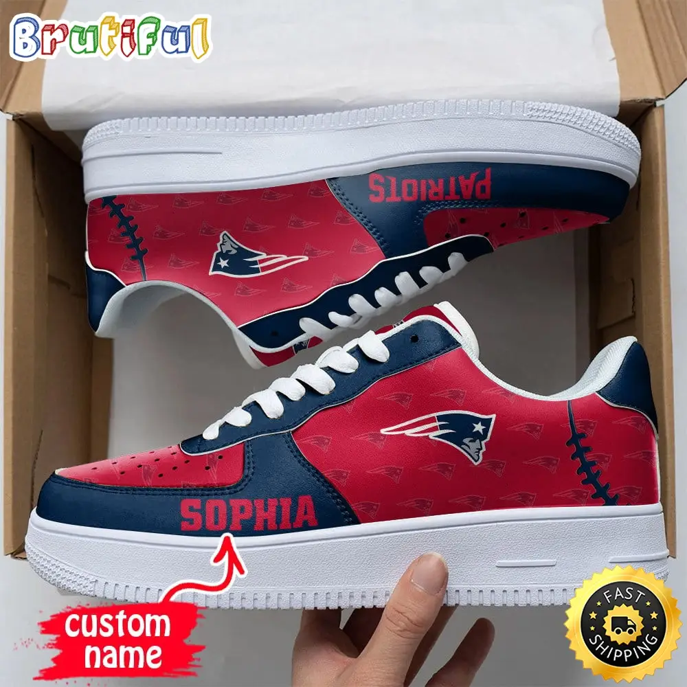 Custom NFL New England Patriots Air Force 1 Shoes Fashionable Air Force 1 Custom NFL New England Patriots Air Force 1 Shoes Fashionable Air Force 1 - Image 1