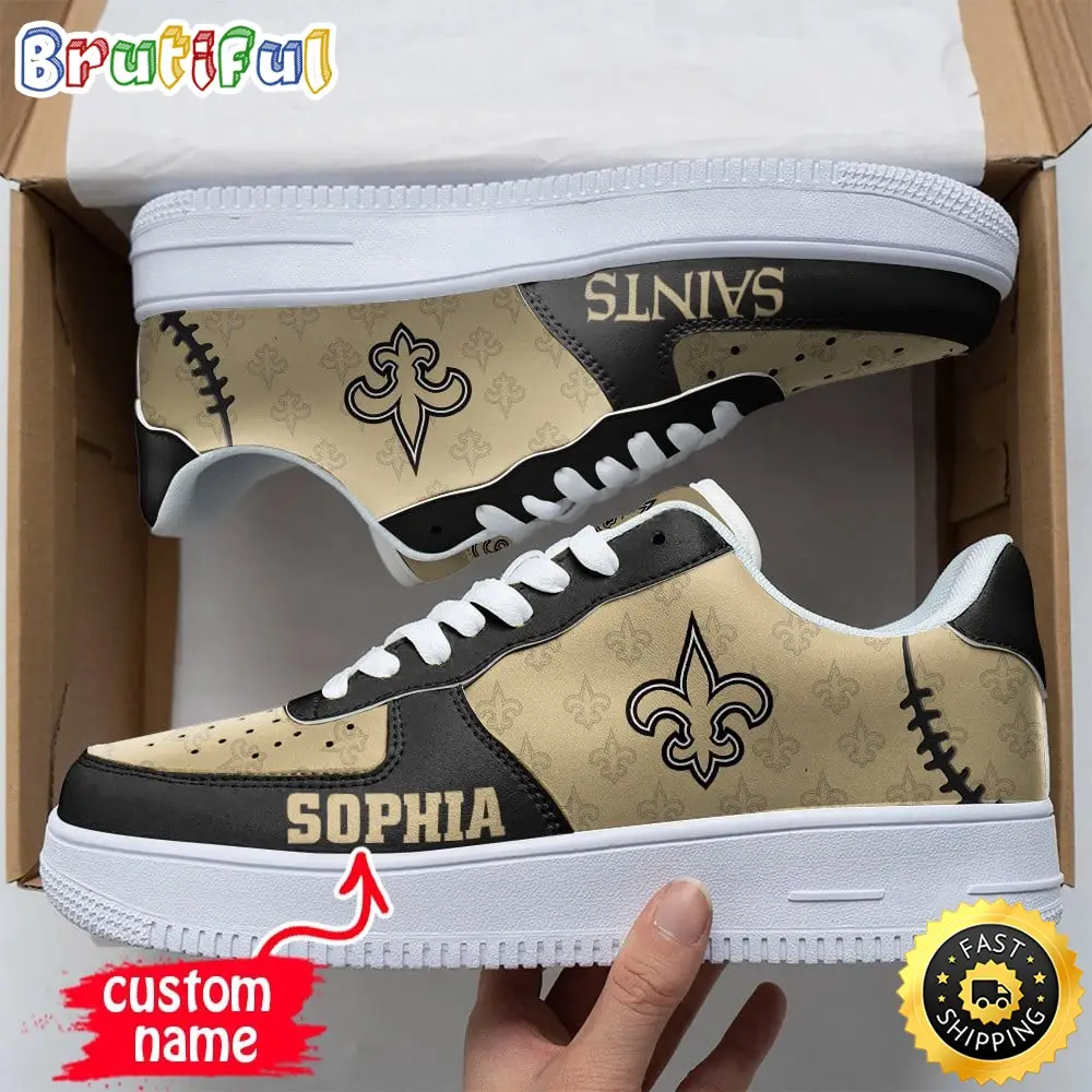 Custom NFL New Orleans Saints Air Force 1 Shoes Fashionable Air Force 1 Custom NFL New Orleans Saints Air Force 1 Shoes Fashionable Air Force 1 - Image 1