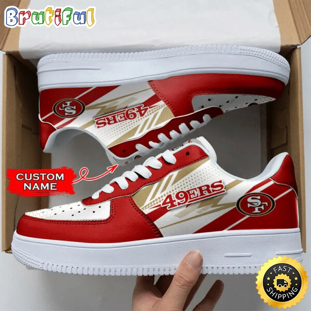 Custom NFL San Francisco 49Ers Air Force 1 Shoes Sports Sneaker For Fans Custom NFL San Francisco 49Ers Air Force 1 Shoes Sports Sneaker For Fans - Image 1