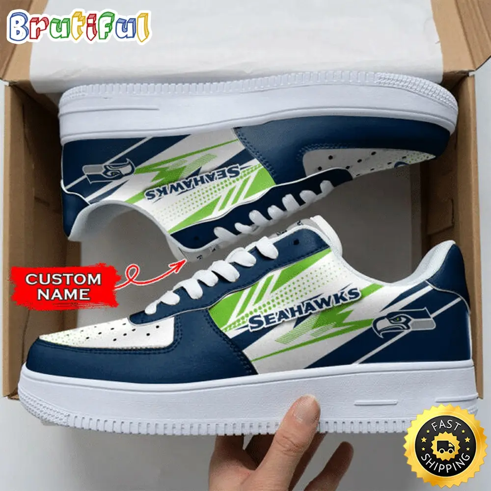 Custom NFL Seattle Seahawks Air Force 1 Shoes Sports Sneaker For Fans
