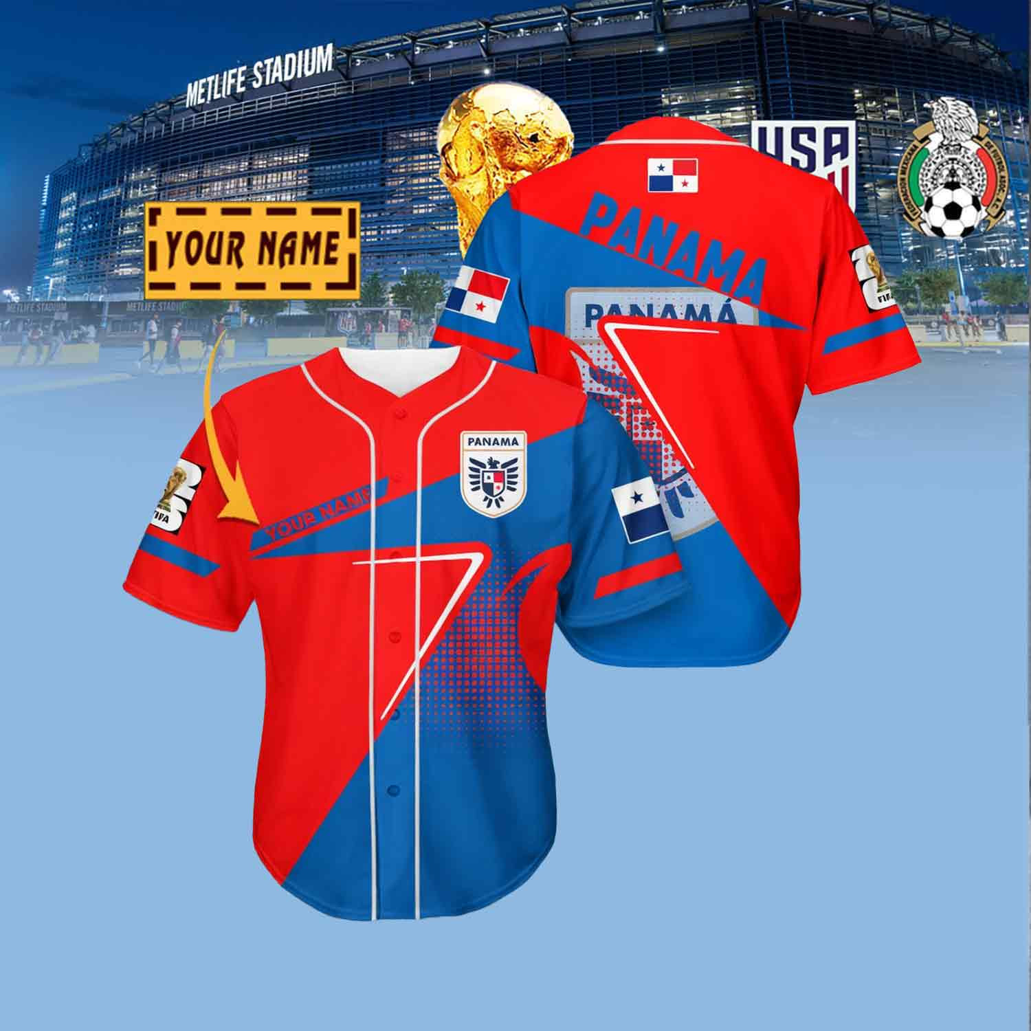 Custom Panama International Soccer Jersey Shirt FIFA World Cup 2026 Clothes Gift For Dad