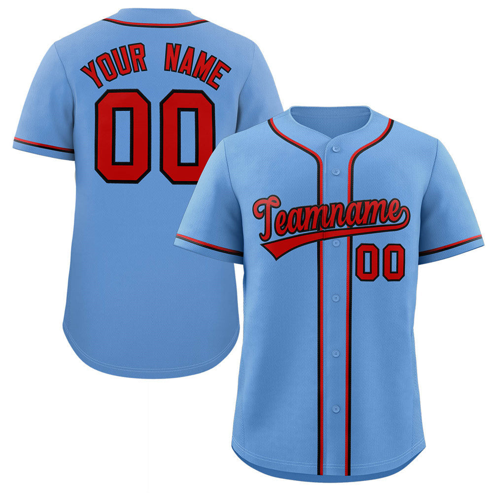 Custom Personalized Baseball Jersey Button Down Hip Hop Baseball Shirt Stitched Name Number Blue&Red&Black