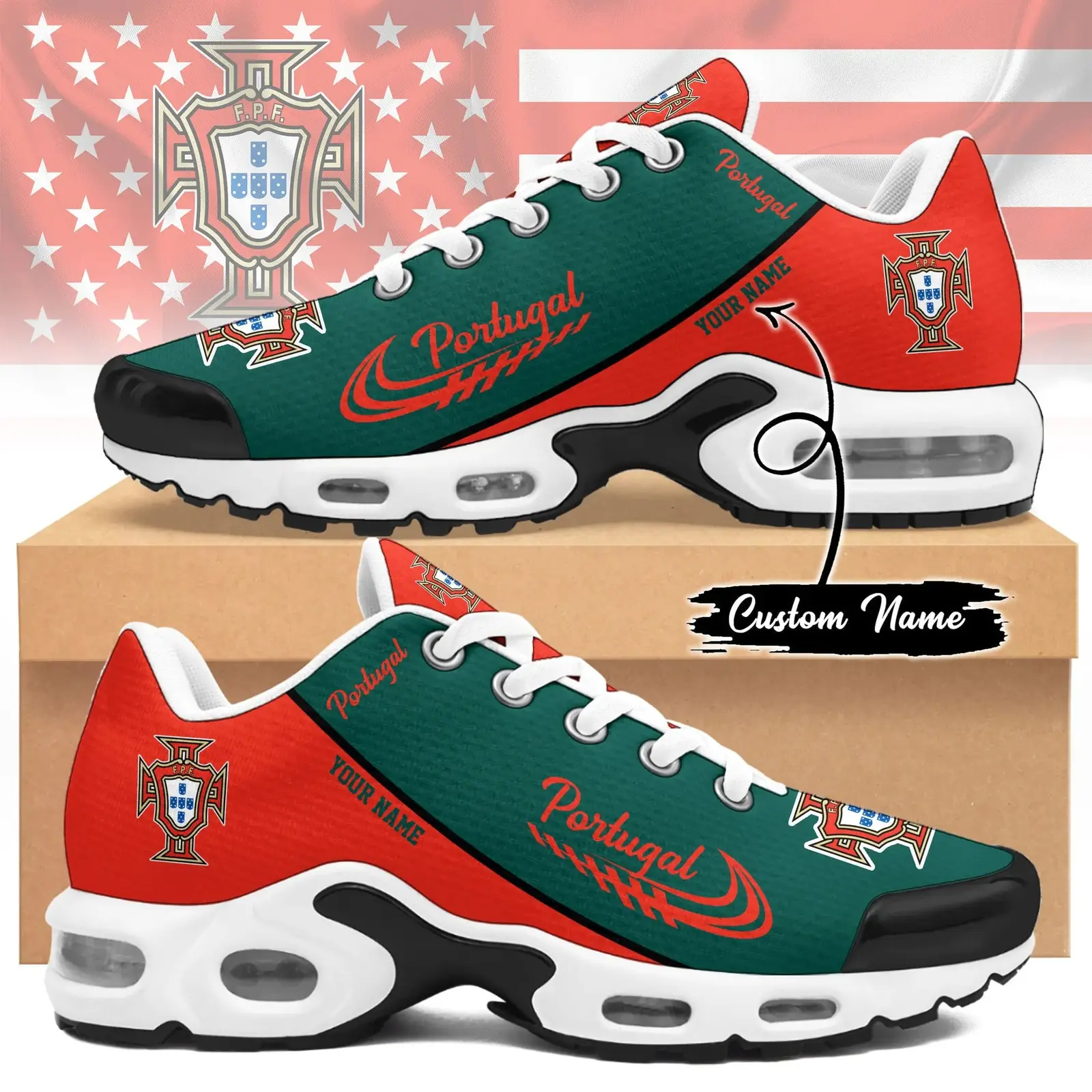 Custom Portugal Soccer Sneaker FIFA World Cup 2026 Best Gift Ideas For Brother