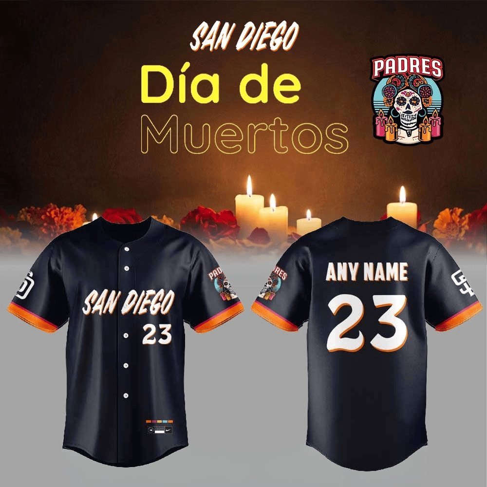 Custom San Diego Padres City Connects Concept Dia de los Muertos 2026 Jersey Padres Merch