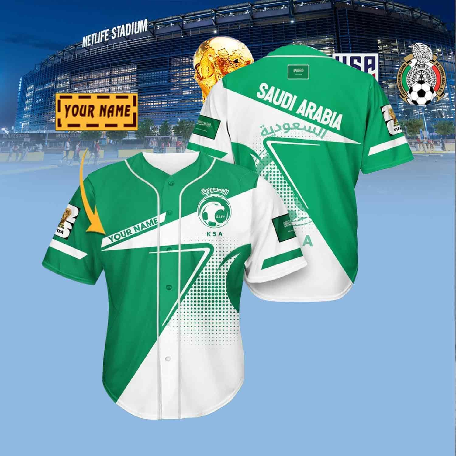 Custom Saudi Arabia Football Team Jersey Shirt FIFA World Cup 2026 Apparel Gift Ideas