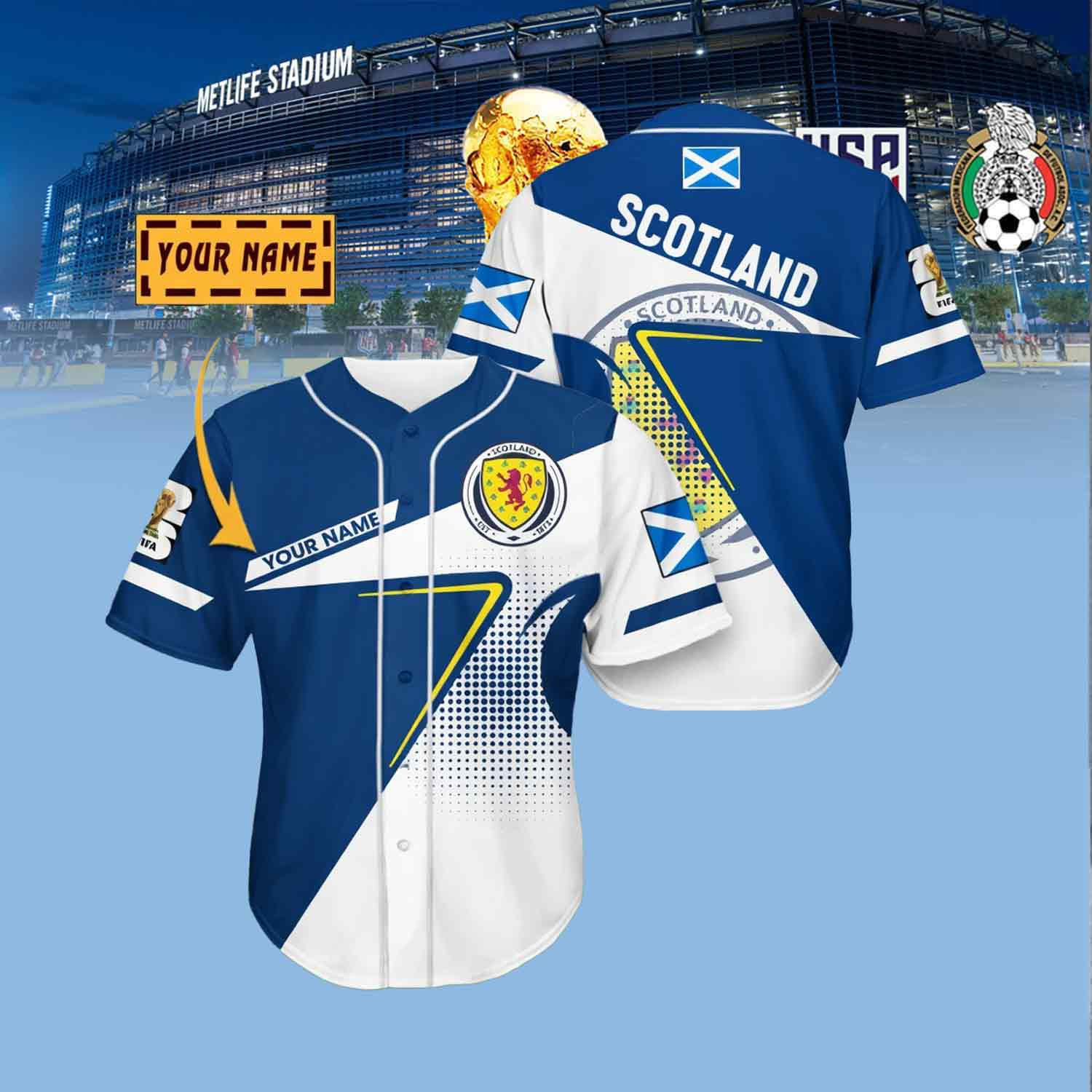 Custom Scotland Football Team Jersey Shirt FIFA World Cup 2026 Apparel Gifts For Sport Lovers