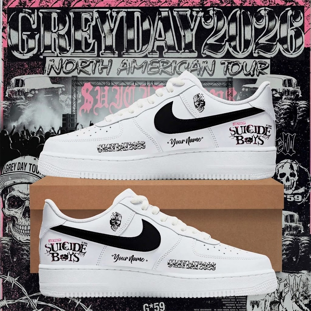 Custom Suicideboys Greyday 2026 North American Tour Air Force 1 Shoes Suicideboys Merch Gifts