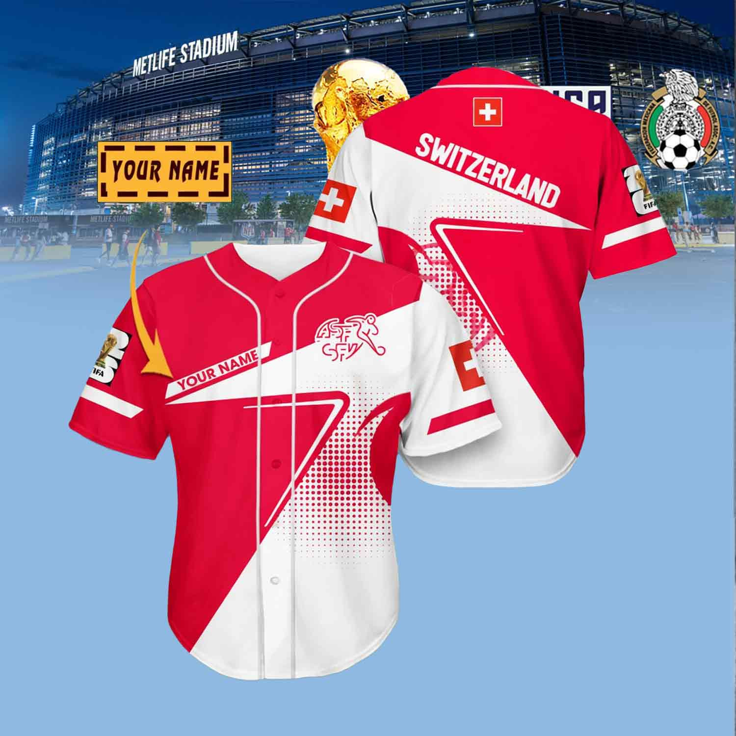 Custom Switzerland National Soccer Jersey Shirt FIFA World Cup 2026 Apparel Presents For Son Custom Switzerland National Soccer Jersey Shirt FIFA World Cup 2026 Apparel Presents For Son - Image 1