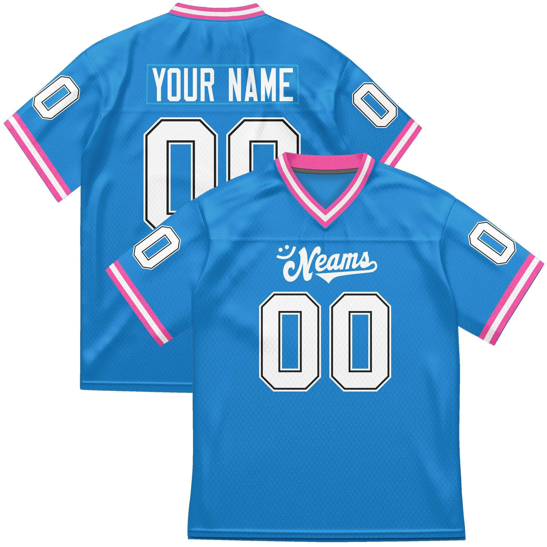 Custom Team Sports Football Jersey Personalized Practice Uniforms for Adults/Youth Powder Blue