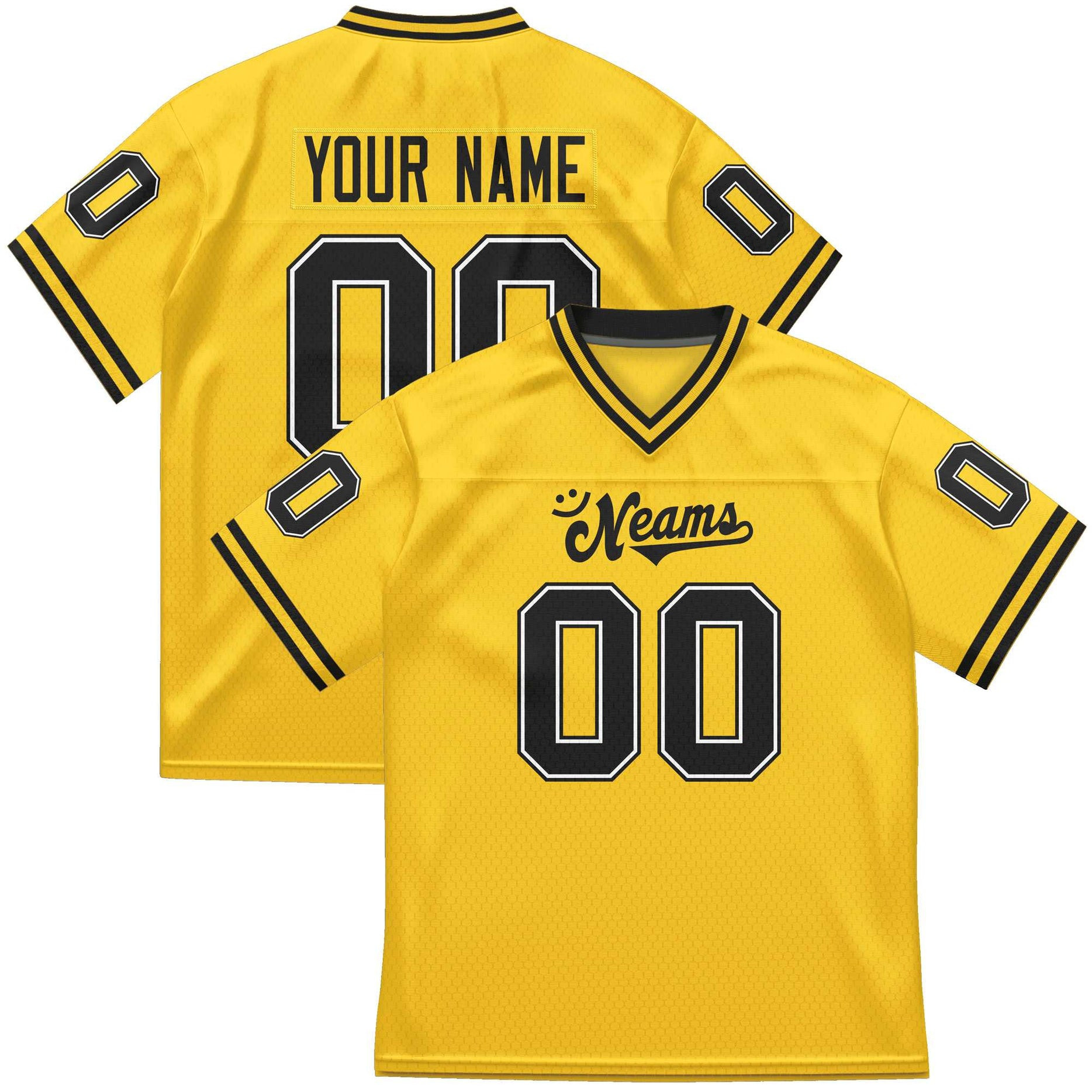 Custom Team Sports Stitched Football Jersey Personalized Practice Uniforms for Adults/Youth Gold