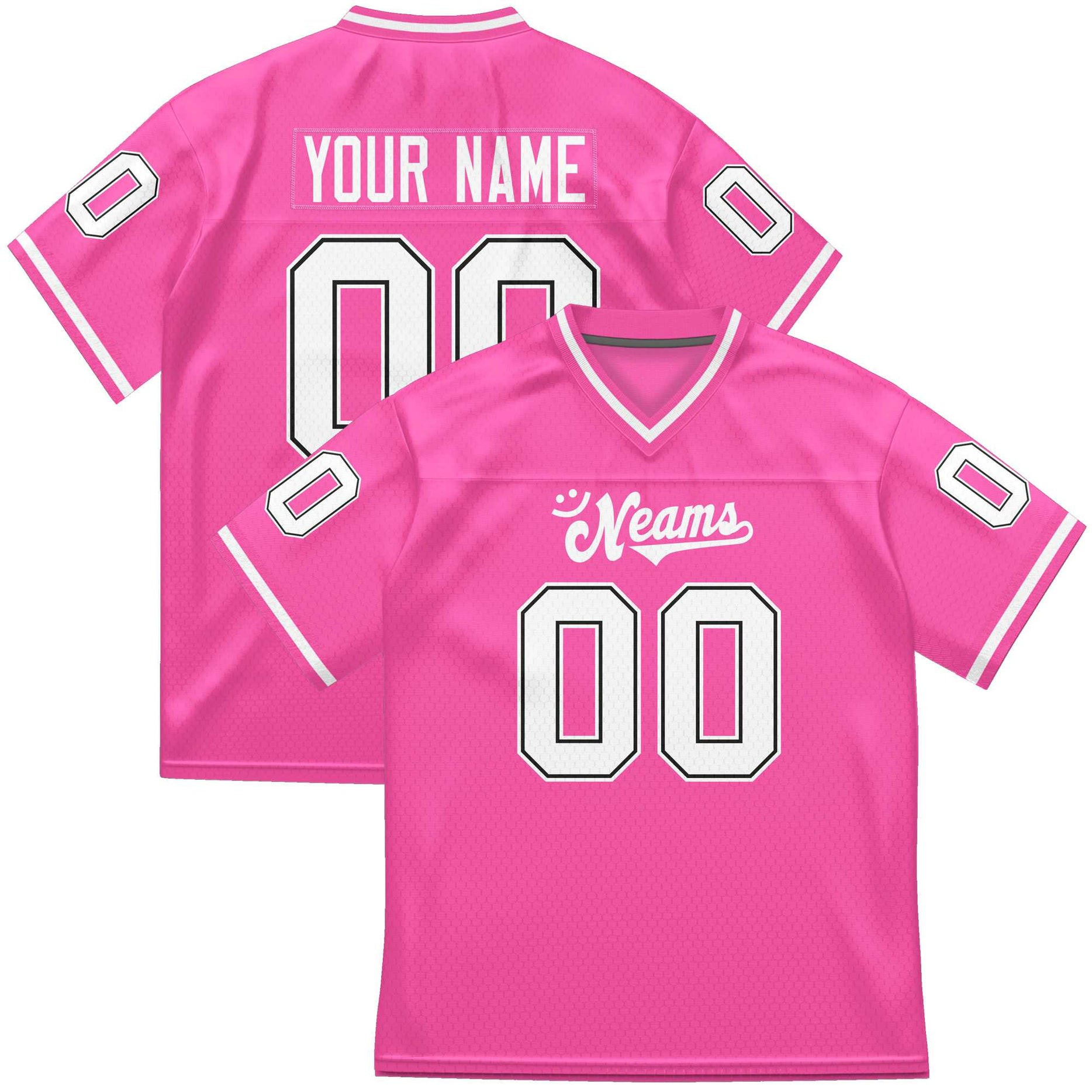 Custom Team Sports Stitched Football Jersey Personalized Practice Uniforms for Adults/Youth Pink