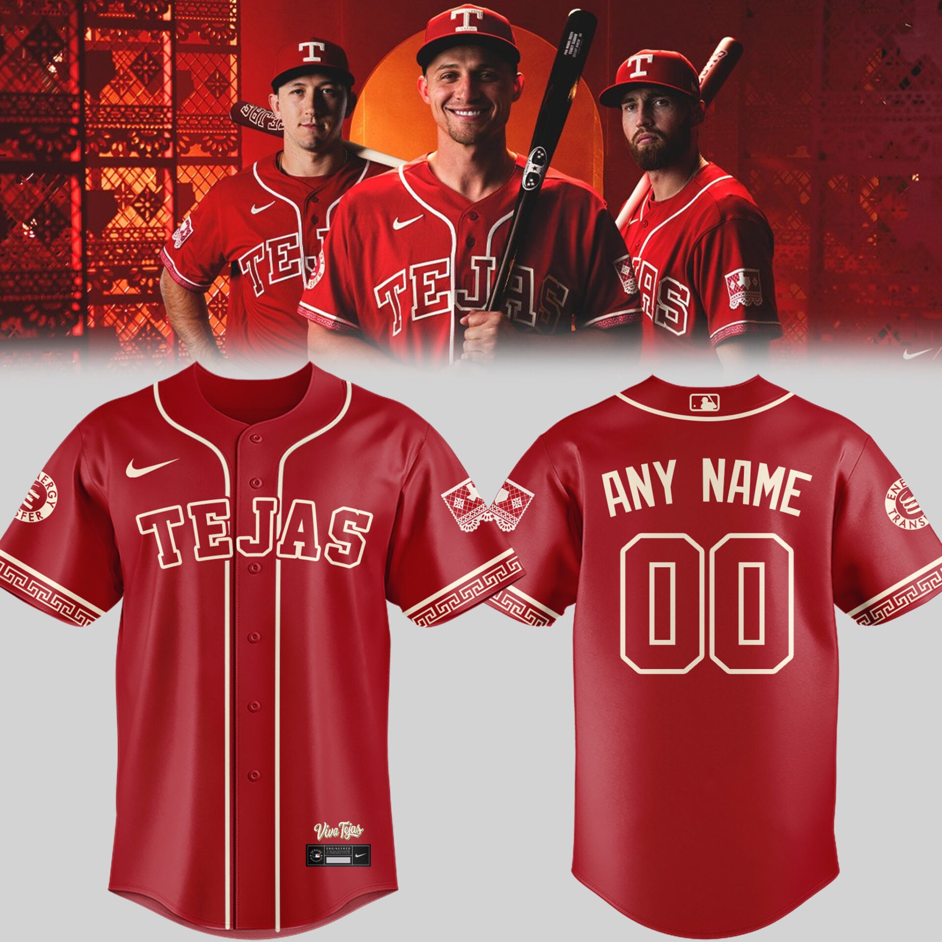 Custom Texas Rangers 2026 New City Connect Jersey Tejas Jersey Texas Baseball Merch Gifts