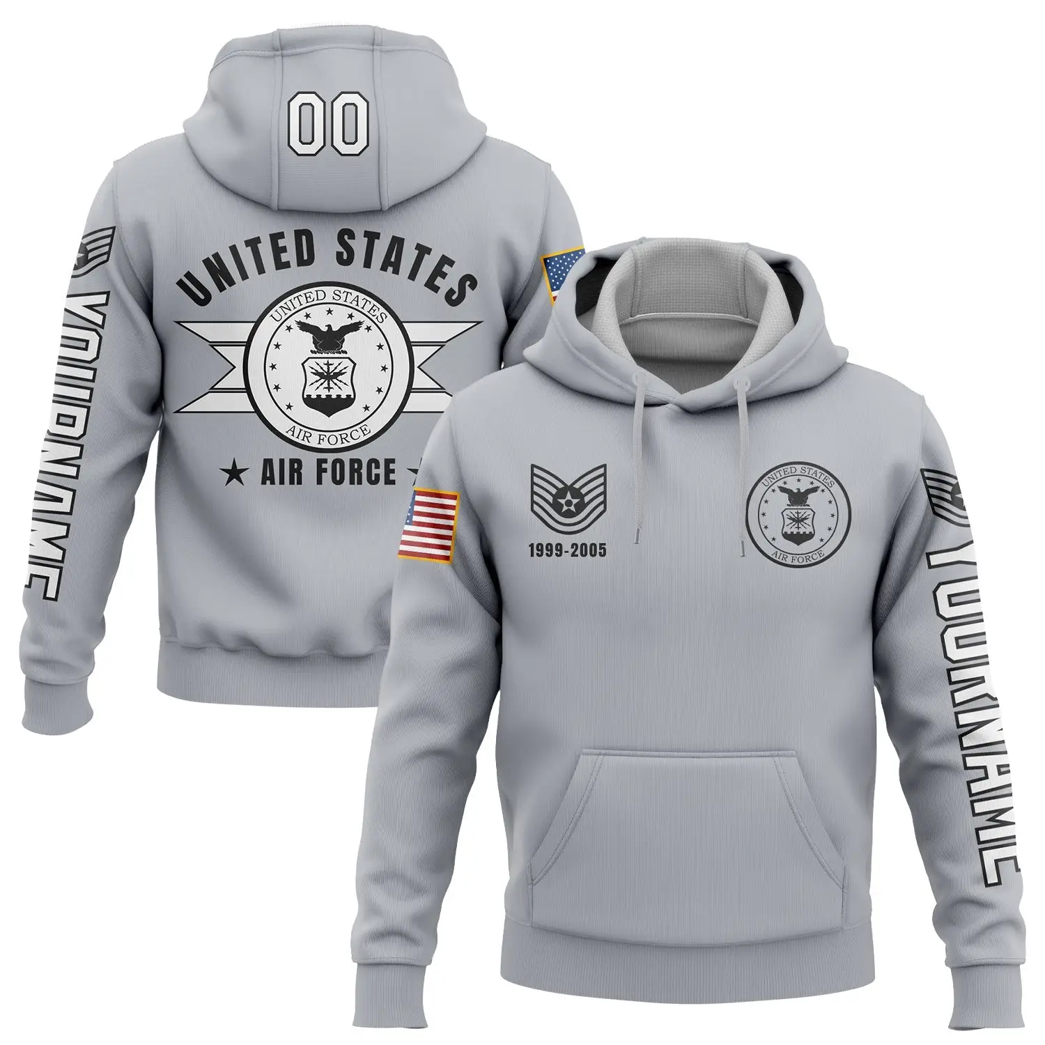 Custom U.S Air Force Military Hoodie Liberty 4Th Of July Apparel Unusual Gifts For Her