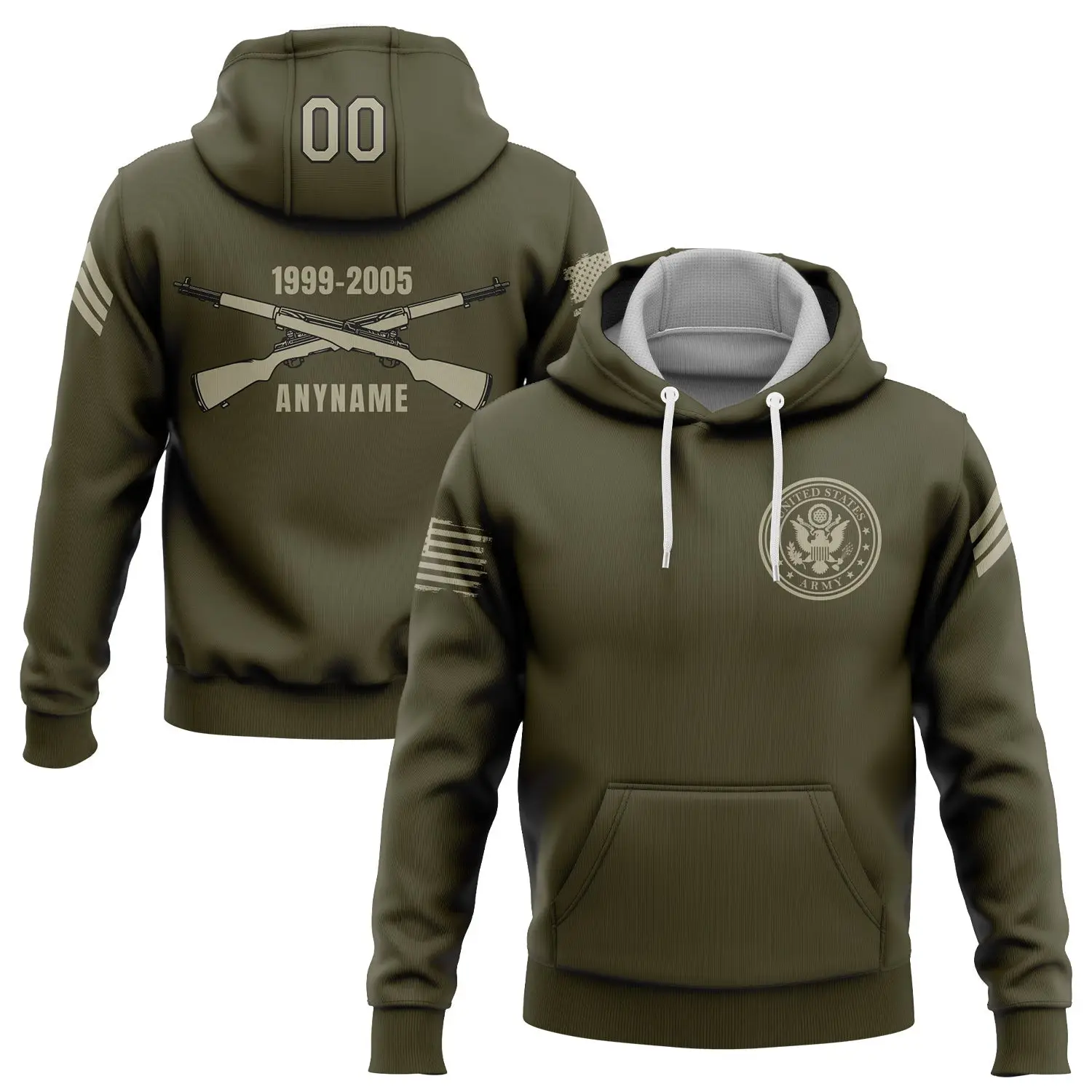 Custom U.S Army Military Hoodie 1999 2005 Patriotic Apparel Unique Gift For Her Custom U.S Army Military Hoodie 1999 2005 Patriotic Apparel Unique Gift For Her - Image 1