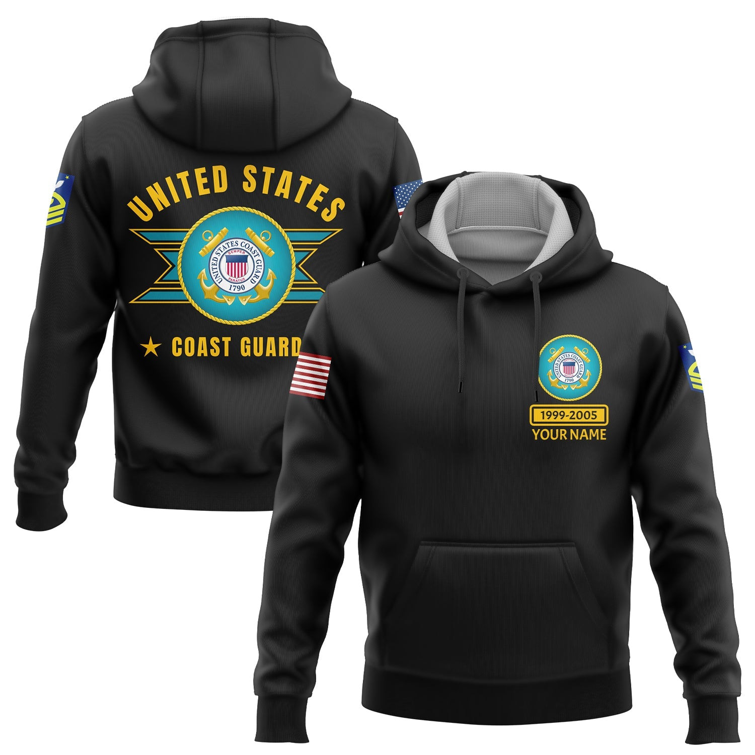 Custom U.S Army Military Veteran Hoodie America 250 Years Clothes Patriotic Birthday Gifts