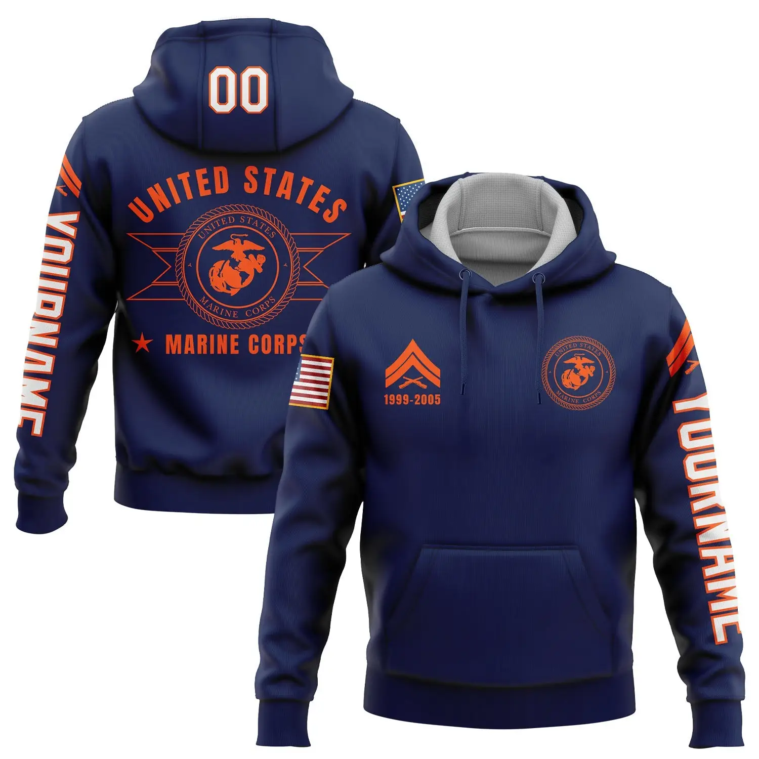 Custom U.S Marine Corps Military Hoodie Independence Day Apparel Fourth Of July Gifts Custom U.S Marine Corps Military Hoodie Independence Day Apparel Fourth Of July Gifts - Image 1