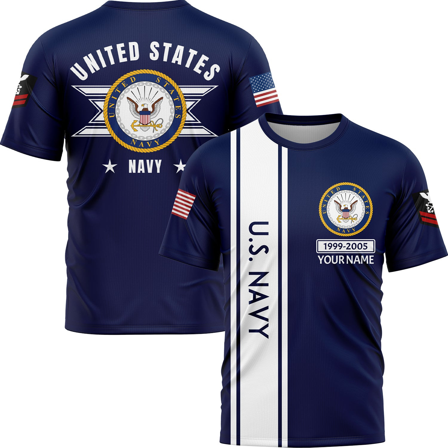 Custom U.S Navy Military T-Shirt America 250Th Anniversary Clothes Patriotic Gift Ideas