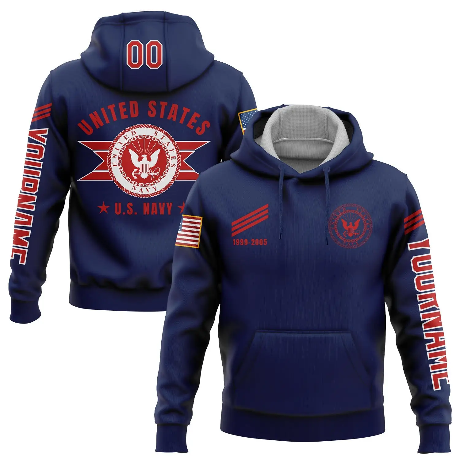 Custom U.S Space Force Military Hoodie Veteran Day Apparel Fourth Of July Presents