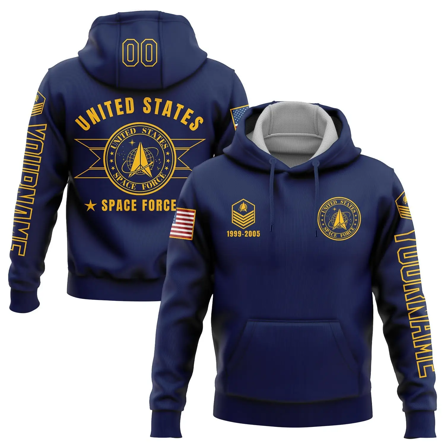 Custom U.S Space Force Military Hoodie Veteran Day Clothing Gift For Patriots