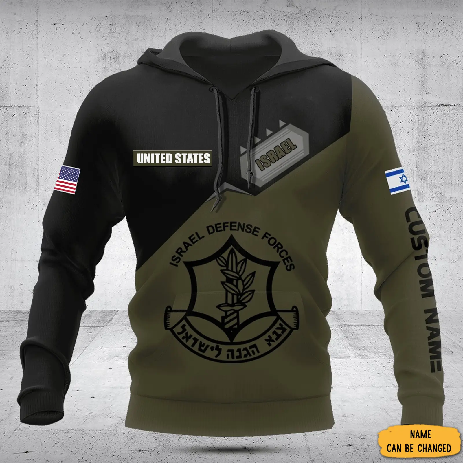 Custom United States Stand With Israel Hoodie IDF Hoodie Support Israel Merchandise