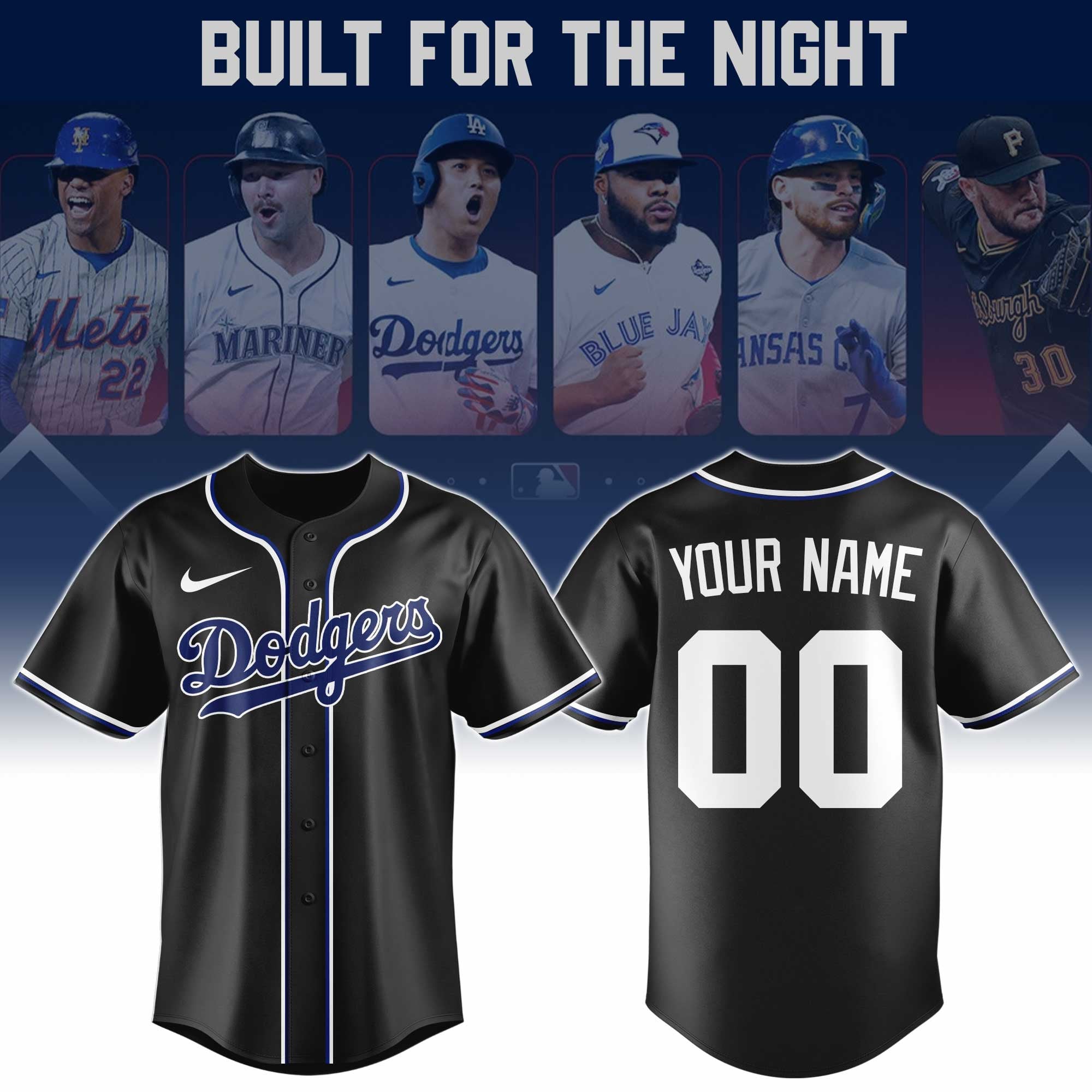 Customized Los Angeles Dodgers Baseball Jersey Dodgers Merch Gifts For Baseball Lovers