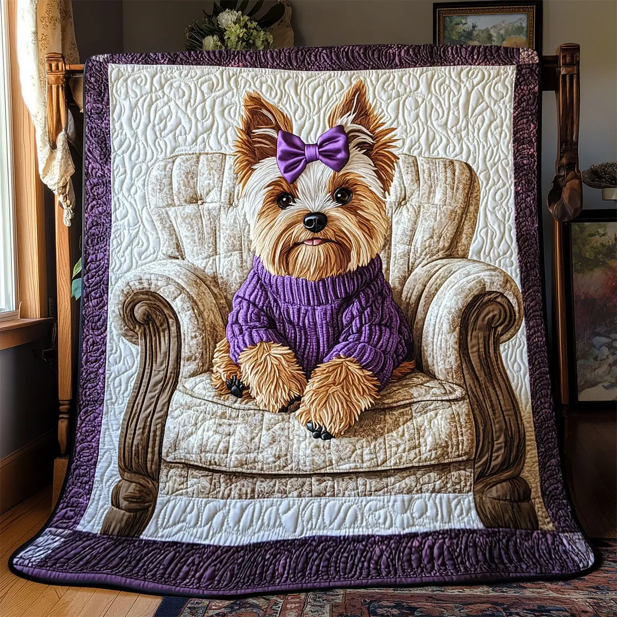 Cute Shih Tzu Quilted Throw Blankets Good Gifts For Mom Birthday