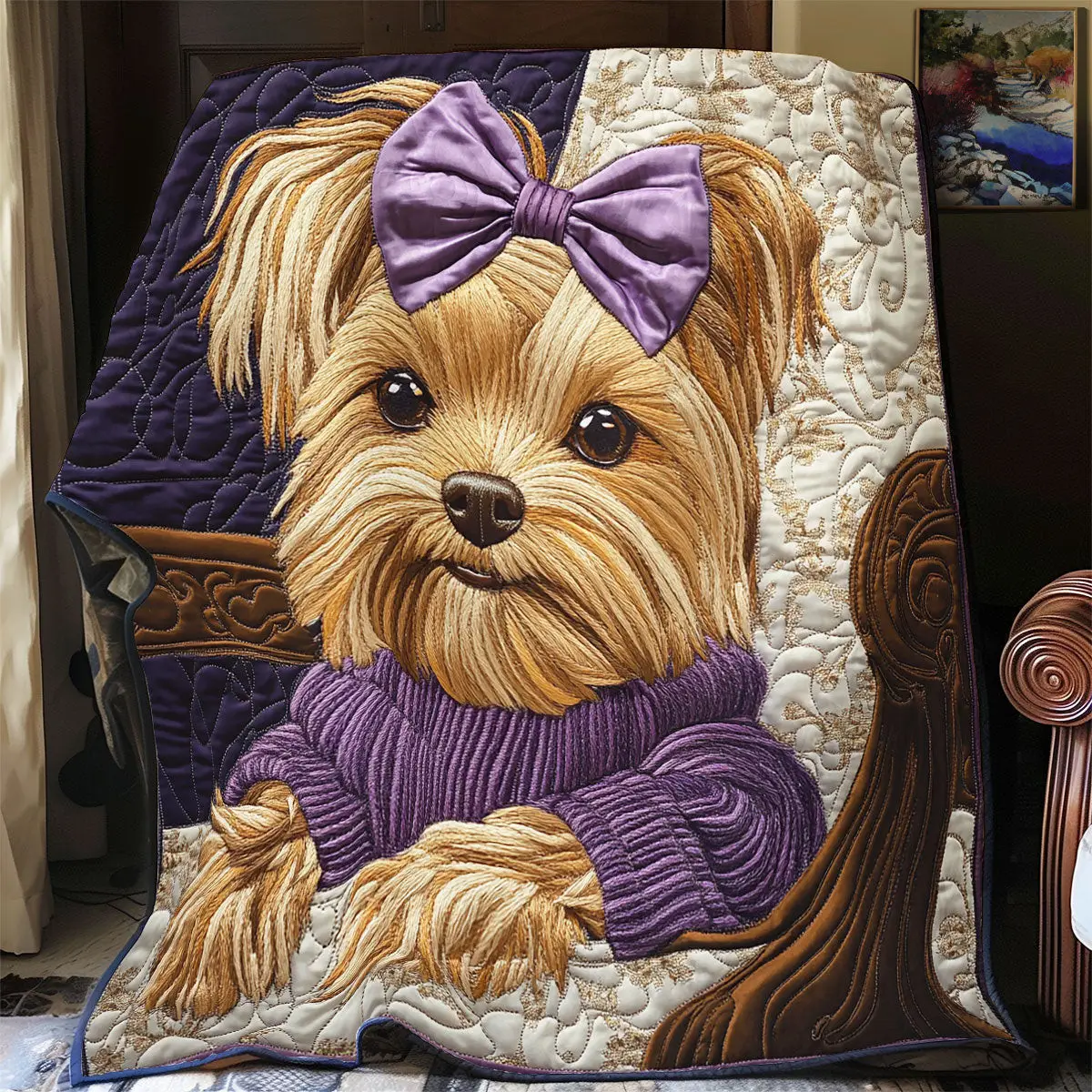 Cute Shih Tzu Quilted Throw Blankets Mother's Day Gift Ideas For Wife