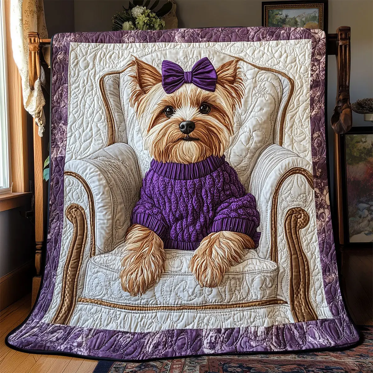 Cute Shih Tzu Quilted Throw Blankets Perfect Mother' Day Gifts