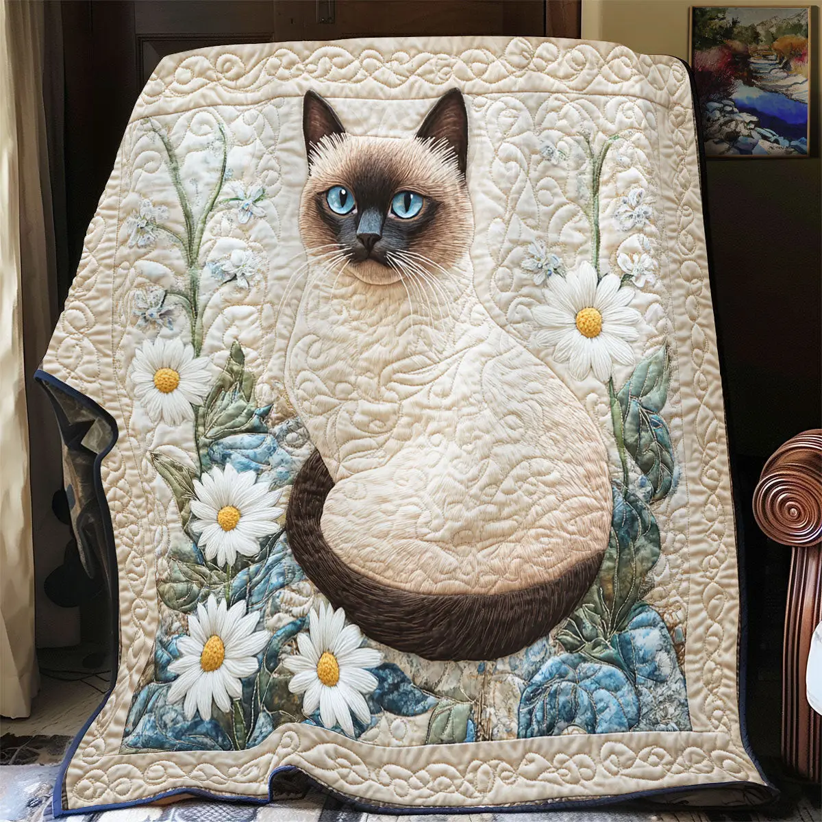 Cute Tuxedo Cat Quilted Throw Blankets 1St Mothers Day Gifts