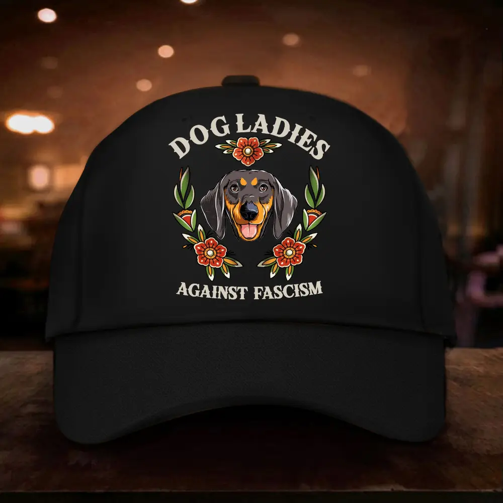 Dachshund Dog Ladies Against Fascism Hat Vote Kamala Harris 2024 Hat