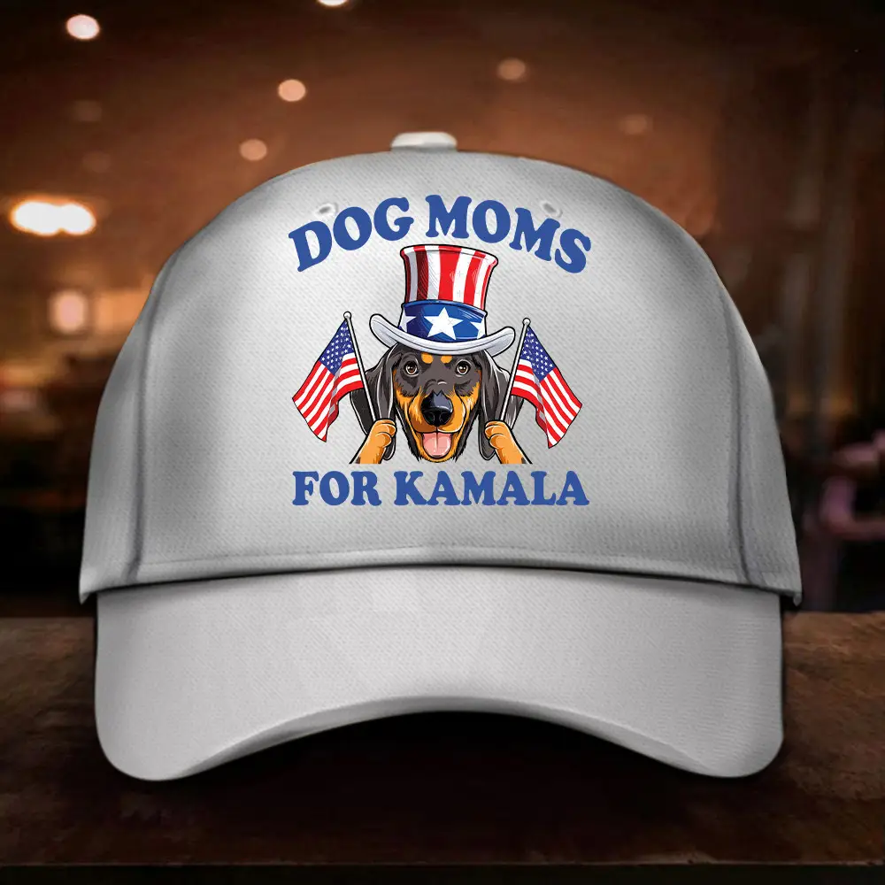 Dachshund Dog Moms For Kamala Hat Vote Kamala Harris 2024 Hat