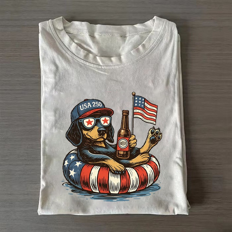 Dachshund Patriotic Dog T-Shirt USA 250th Anniversary Shirt Funny 4th Of July Gifts