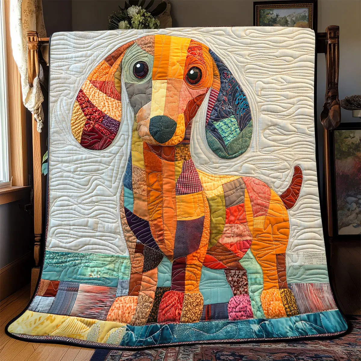 Dachshund Quilt Luxury Throw Blankets Mother's Day Gifts For Wife