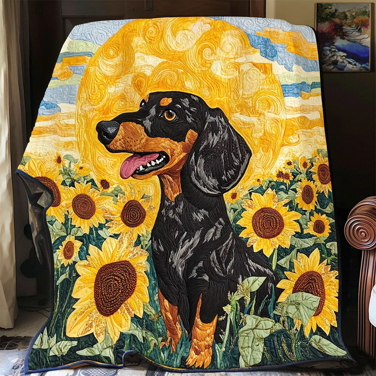 Dachshund Suower Quilt Blankets Special Birthday Gifts For Grandma Dachshund Suower Quilt Blankets Special Birthday Gifts For Grandma - Image 1