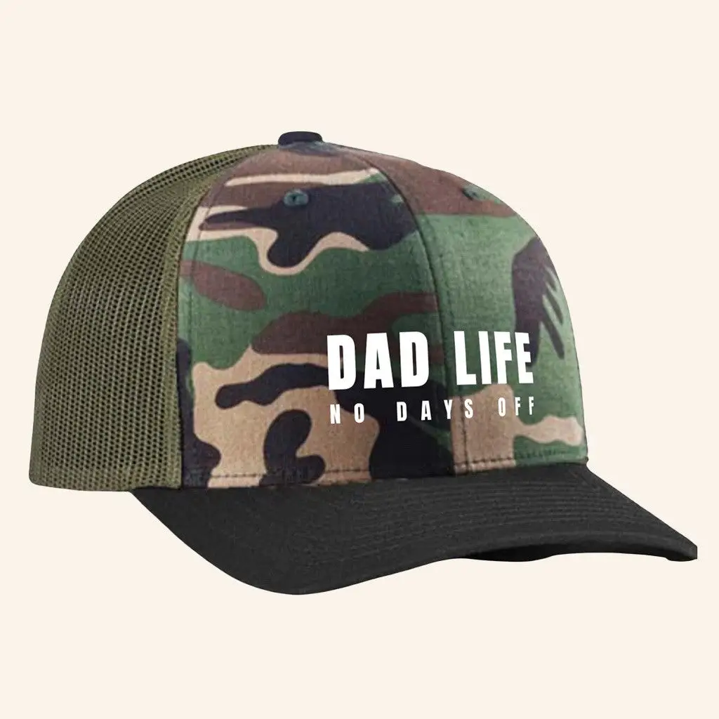Dad No Days Off Hat Camo Trucker Hat Birthday Gift Ideas For Dad -WearandDecor