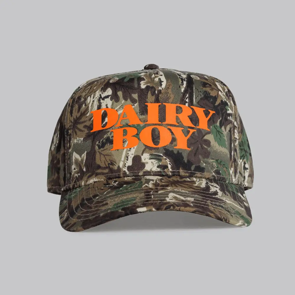 Dairy Boy Camo Hat Dairy Boy Merch Cap Father's Day Present Ideas -WearandDecor Dairy Boy Camo Hat Dairy Boy Merch Cap Father's Day Present Ideas -WearandDecor - Image 1