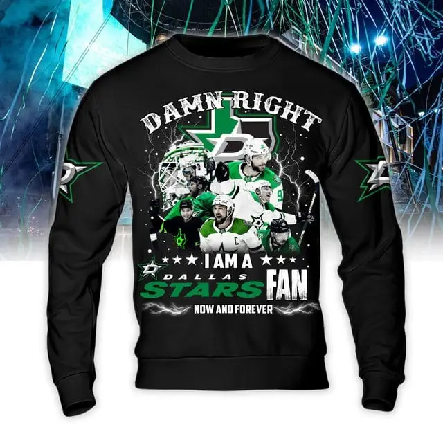 Dallas Stars Hockey Sweatshirt I Am A Dallas Stars Fan Apparel Gift For Sport Lovers