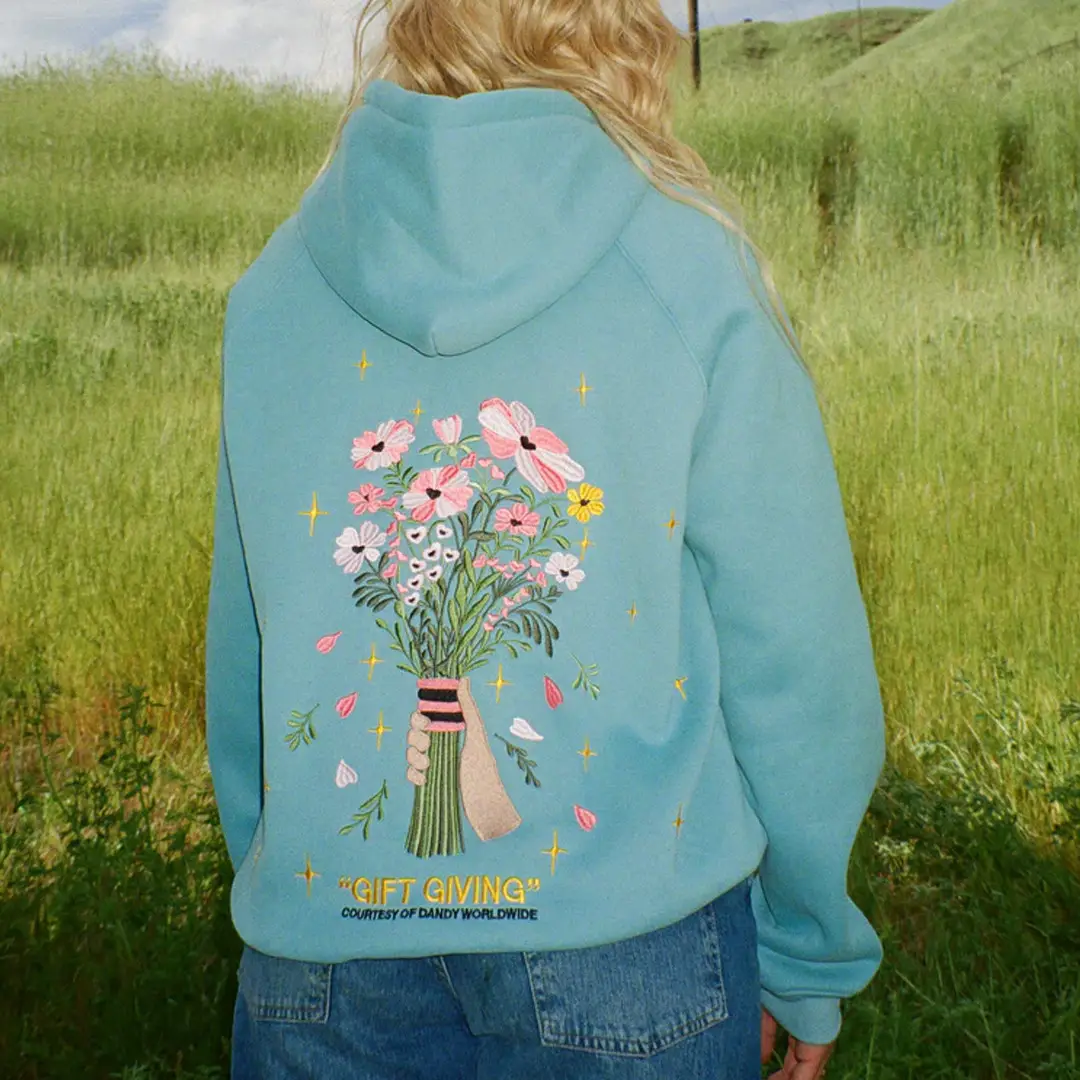 Dandy Worldwide Merch Gift Giving Hoodie Floral Graphic Summer Gift for Sister Dandy Worldwide Merch Gift Giving Hoodie Floral Graphic Summer Gift for Sister - Image 1