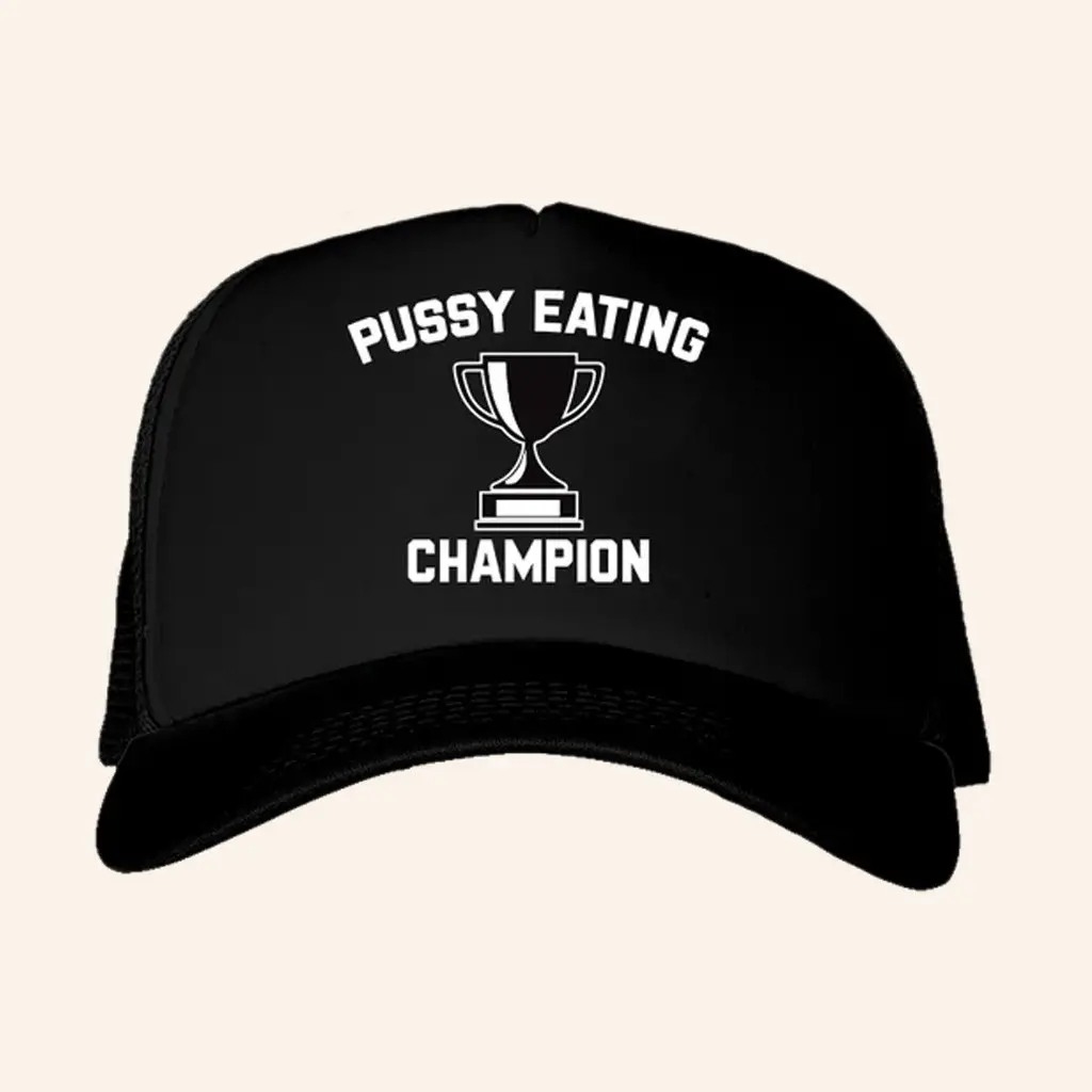 Danny Duncan Merch Pussy Eating Champion Black Trucker Hat Cool Christmas Gifts For Guys -WearandDecor