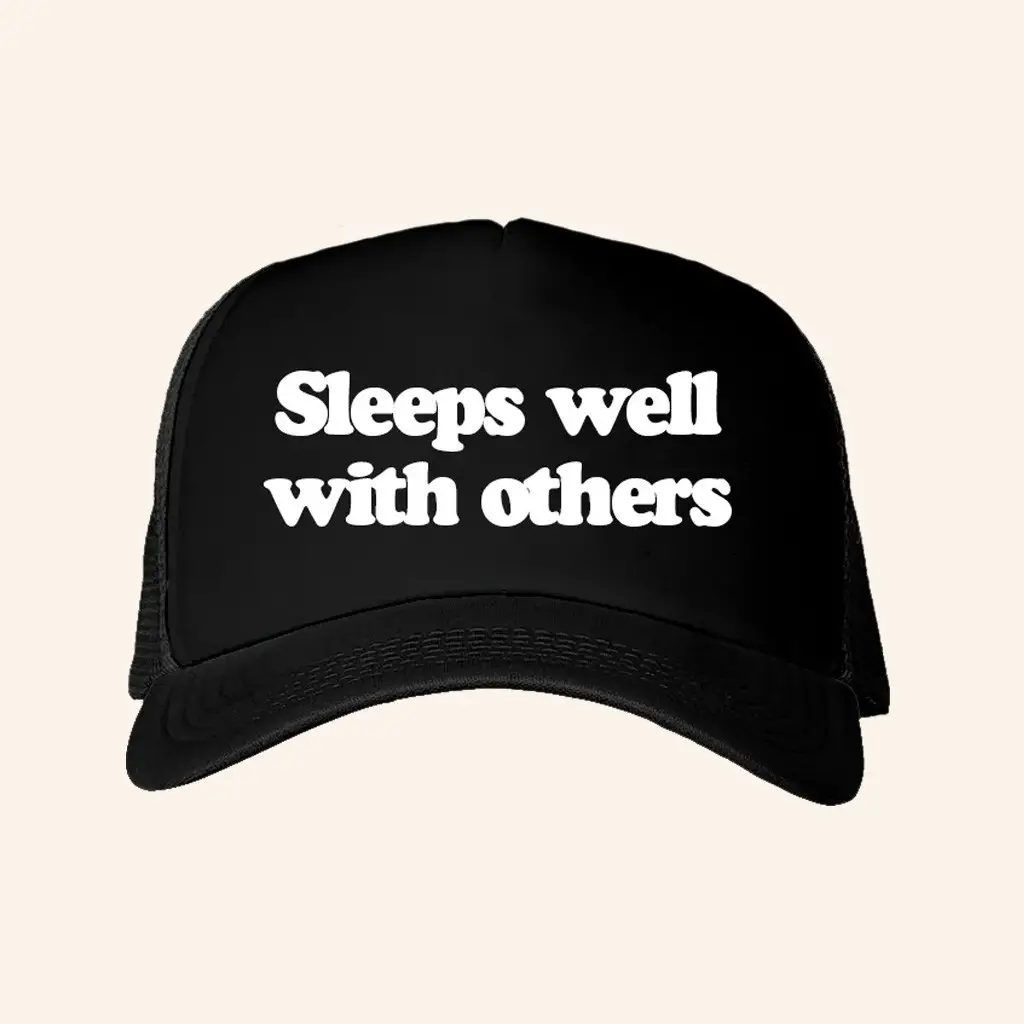 Danny Duncan Merch Sleeps Well With Others Black Trucker Hat Gift Ideas For Husband -WearandDecor