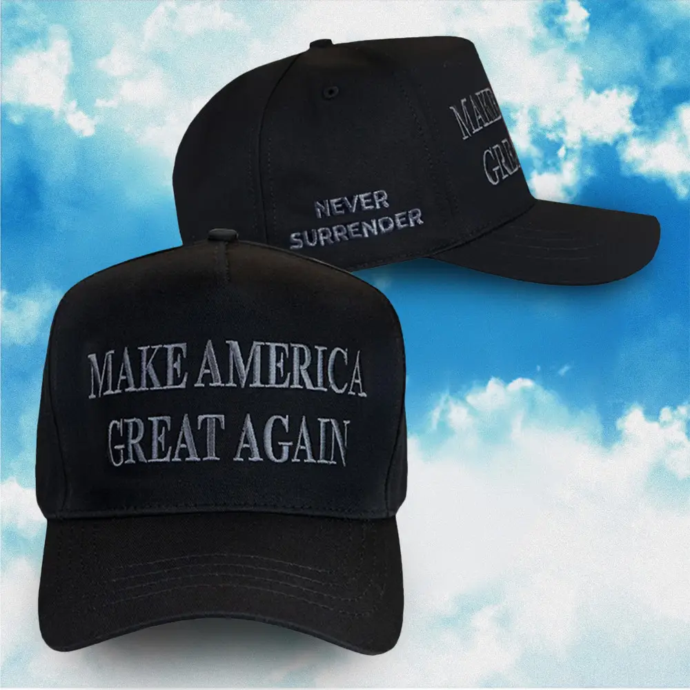 Dark MAGA Hat Elon Musk Black Make America Great Again Hat Never Surrender Trump 2024 Merch