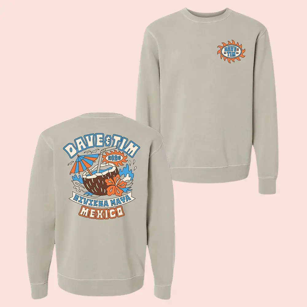 Dave Matthews And Tim Reynolds Sweatshirt Coconut Drink Beach Summer Merch Gift For Beach Life