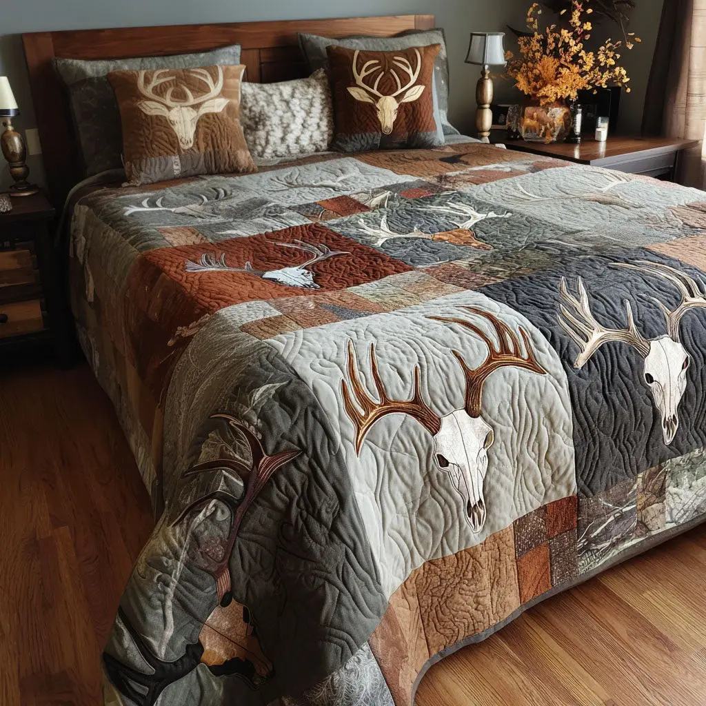 Dawn In The Wild Quilted Bedding Set Unique Bedding Gift for Family Gatherings