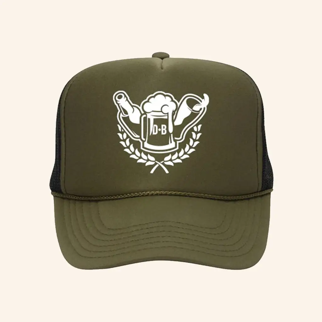 DB Crest Trucker Hat Drinkin Bros Merch Best Birthday Gift For Him - WearandDecor