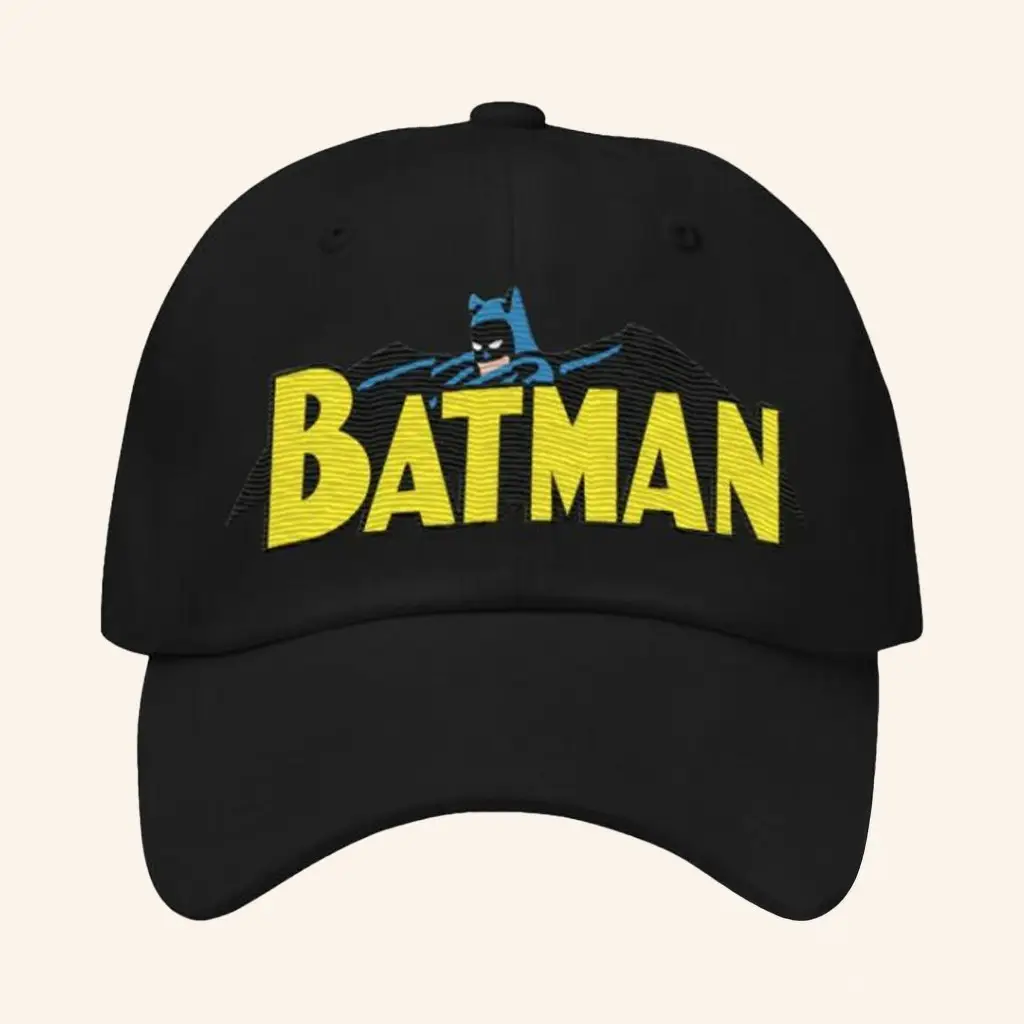 DC Merch Batman Silver Age Logo Embroidered Hat Presents For Batman Fans -WearandDecor