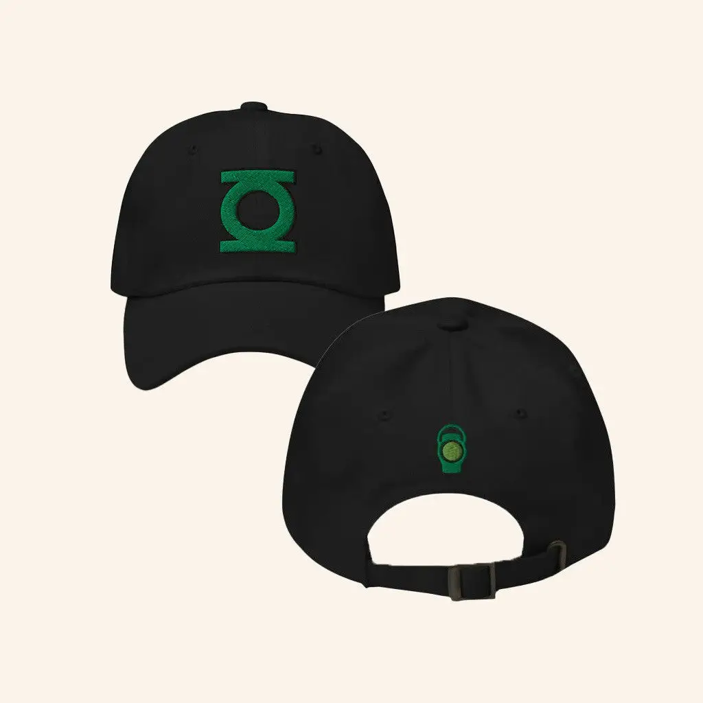 DC Merch Green Lantern Power Battery Embroidered Hat Gifts For Dudes -WearandDecor