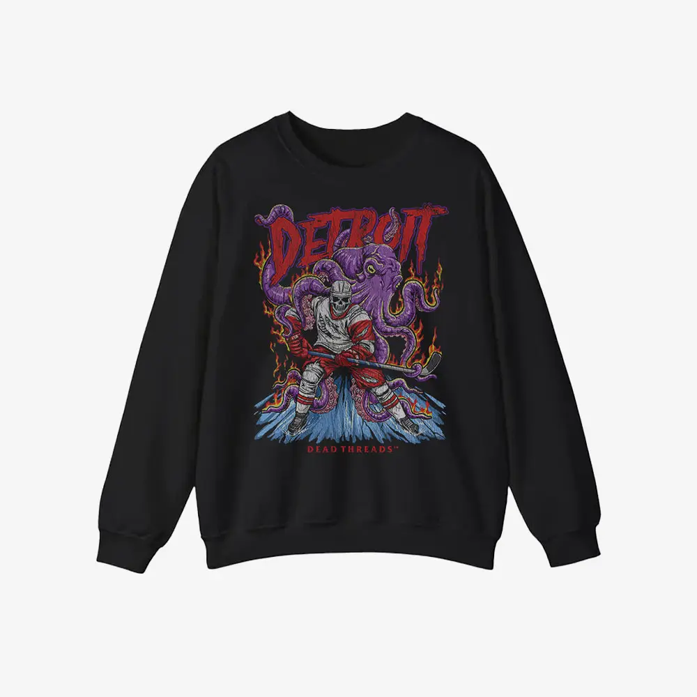 Dead Threads Merch Detroit Hockey Sweatshirt Game Day Gifts For Hockey Fans