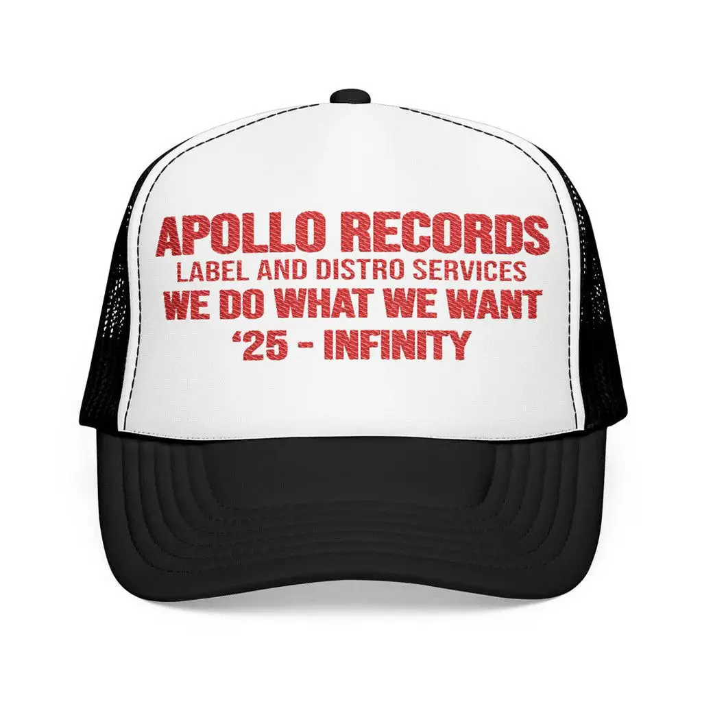 Death By Martymar Merch Apollo Records Label And Distro Services We Do What Trucker Hat -WearandDecor Death By Martymar Merch Apollo Records Label And Distro Services We Do What Trucker Hat -WearandDecor - Image 1